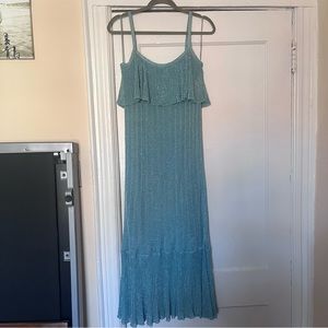 Shimmery Zara Column Midi Dress